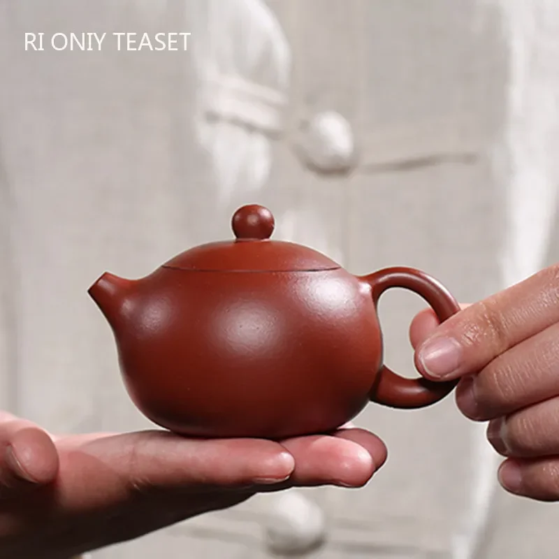 

90ml Yixing Purple Clay Teapots Authentic Dahongpao Xishi Tea Pot Ball Hole Filter Kettle Handmade Boutique Zisha Tea Set