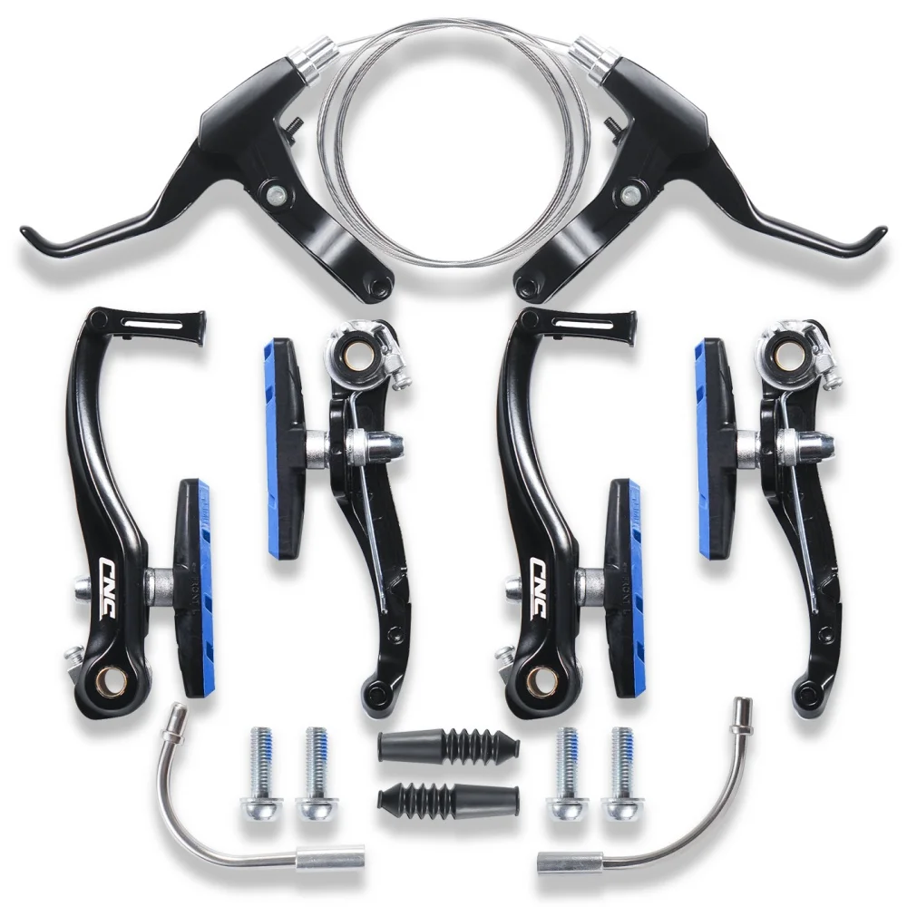 CNC V-Bremssatz, Mountainbike-Bremsen, MTB Rennrad V-Bremssättel mit Schuhbelägen, für BMX-Faltrad-Ersatzteile