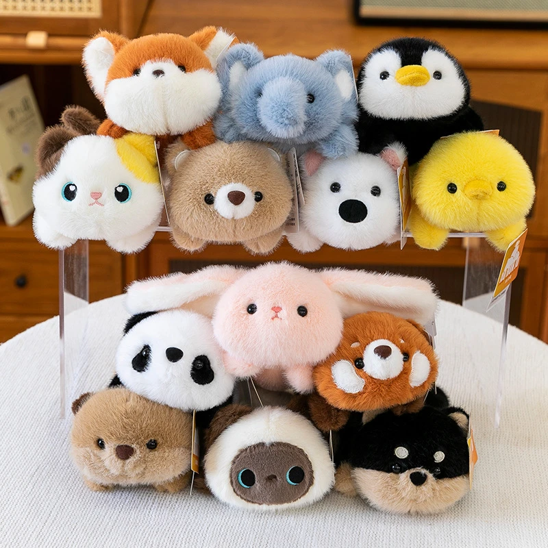 15cm Cute Animal Wrist Dragging Plush Doll Desktop Decompression Cute Rabbit Panda Small Ornament Decompression Soft Cute Gift