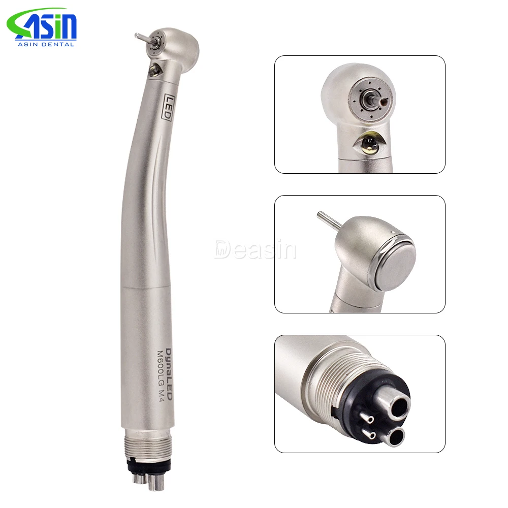 Dental LED High Speed Handpiece E-generator Integrated Standard Head Push Button 3 Water Spray 2/4 Hole Dentist Tools