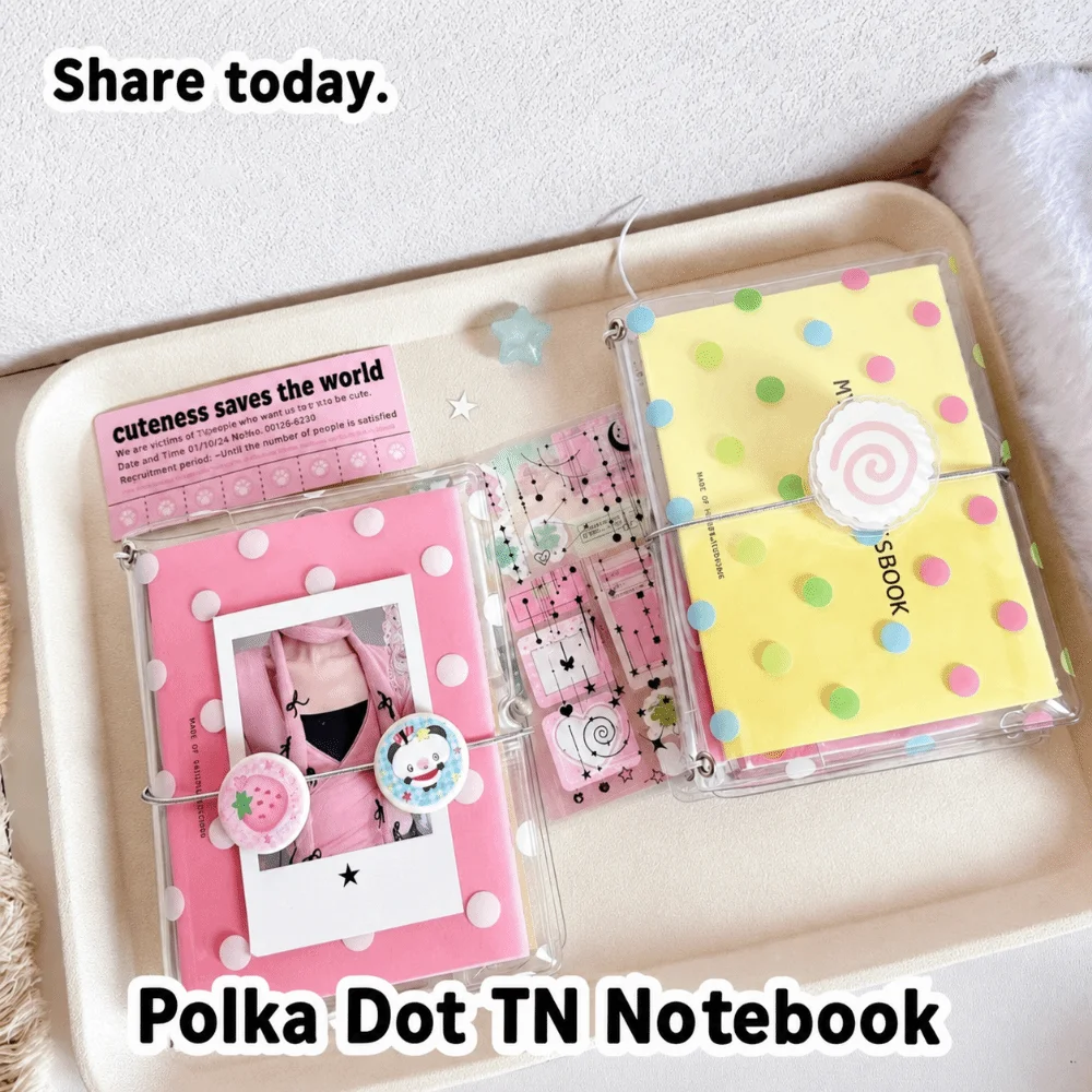 Polka Dot Print Passport Holder Clear Transparent Passport Cover Portable Elastic Band Design Passport Protector Case Travel