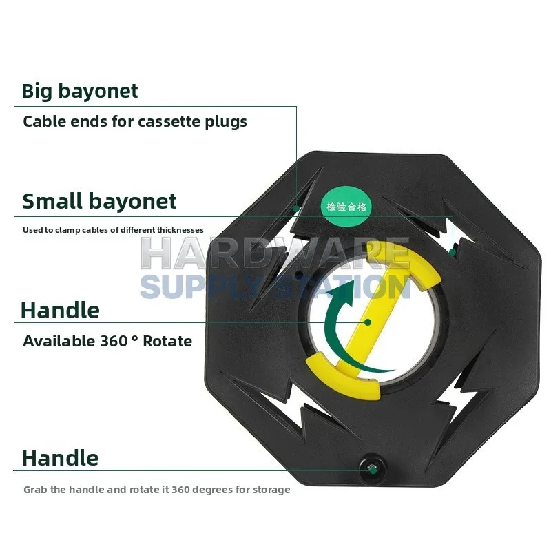 

Мобильная пластиковая катушка, безопасный материал, ручная намотка, мини-катушка, прочная и надежная, удобное хранение