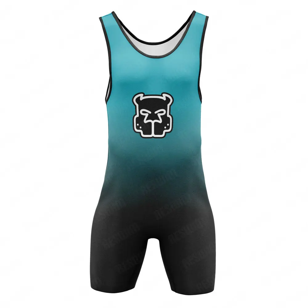 New Men's Wrestling Singlets Suit Boxing Triathlon One Piece Bodysuit GYM Sports Fitness Sleeveless PowerLifting Jumpsuit Outfit