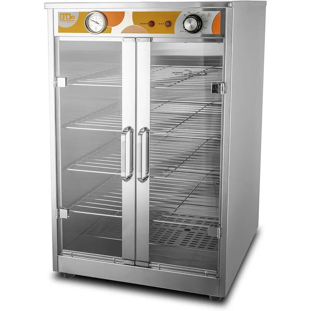 

5-Shel Electric Catering Hot Box ood Warmer Accomating up to (10) 15" Pizza Boxes, Countertop Heated Holding Cabinet or Pretzels