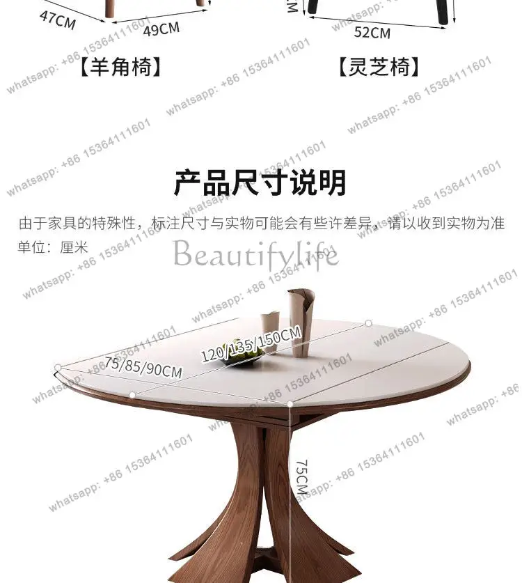 zj.Modern Sets White Dining Tables Wooden Luxury Extendable Kitchen Dining Tables Round Marble Center Mesas De Comedor Furniture