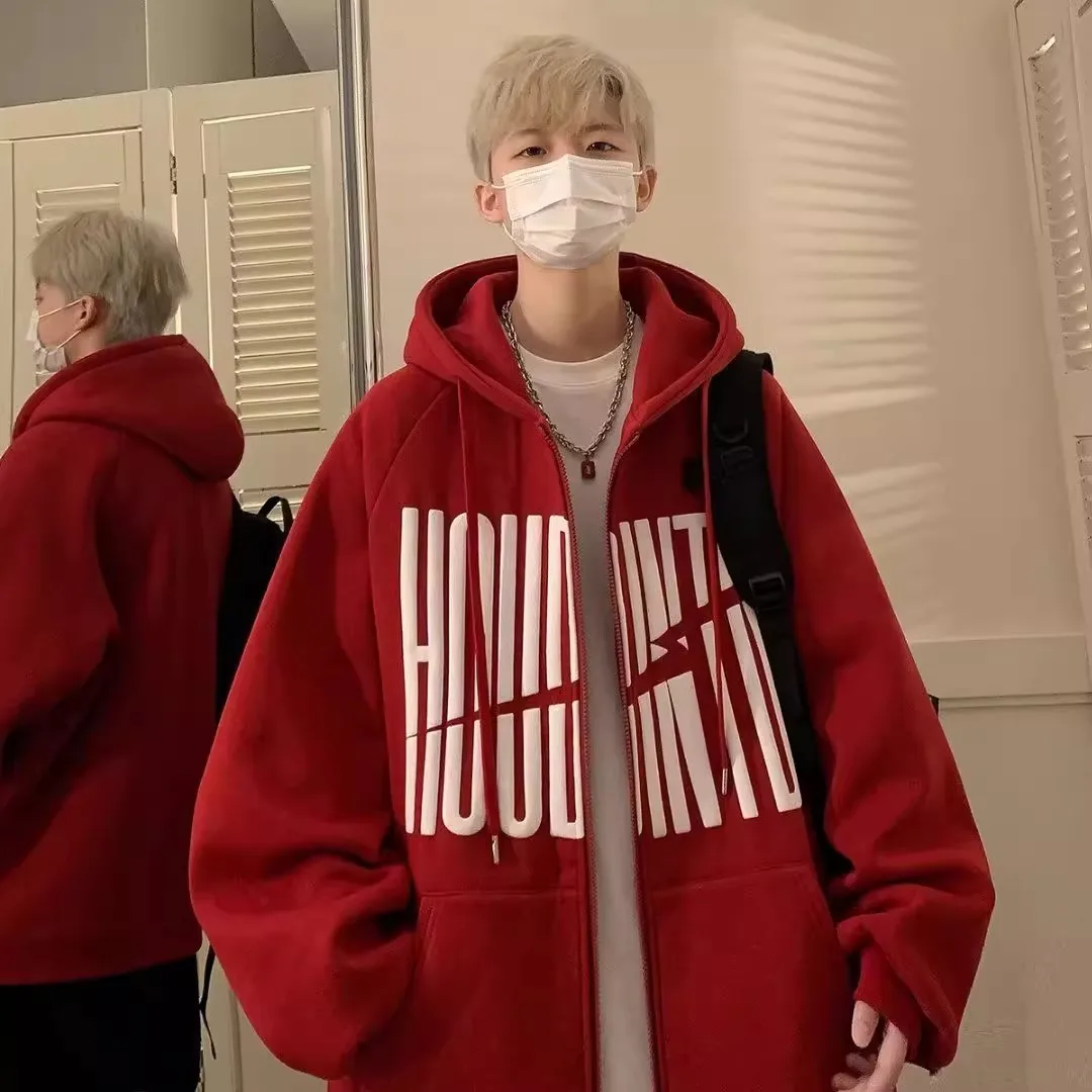 

Утепленный флисовый кардиган с капюшоном, толстовка на весну-осень, теплая верхняя одежда, модный американский бренд, большие размеры, 300 Pou