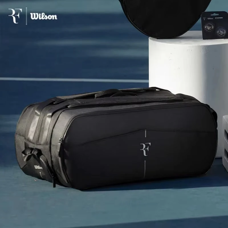 2025 윌슨 테니스 가방 RF 토너먼트 라켓 배낭 6PK 9PK 15PK 남성 여성을위한 대용량 전문 스포츠 테니스 가방