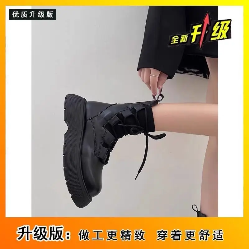 2024 Autumn New Thick Bottom Increased Lightweight Non-Slip Comfortable All-Match Short Boots for Women