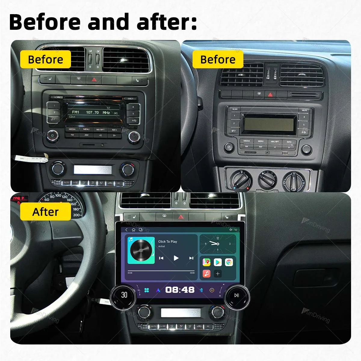 Car Radio for VW Volkswagen Polo 5 Sedan 2008 - 2020 2 Din Android Multimedia Player Autoradio GPS Navigation Auto Carplay WiFi