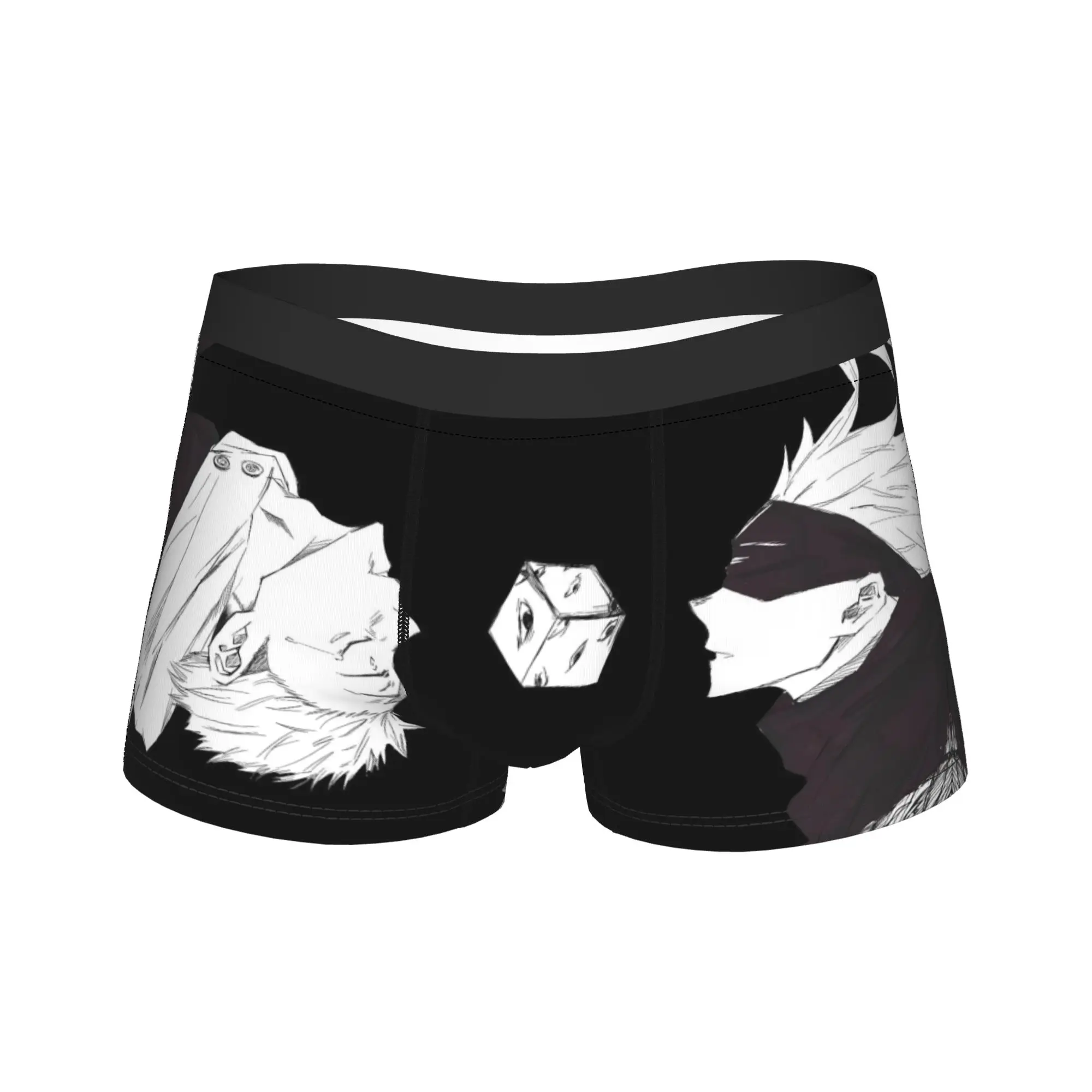 Satoru Gojo Dark Silhouette Manga Underwear Jujutsus Kaisens Trunk Trenky Men Panties Breathable Shorts Briefs Birthday Gift