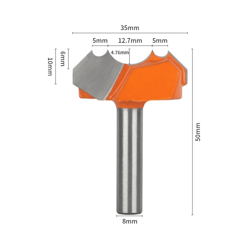 NXWIND-broca de enrutador de doble Bola de Dragón, cortadores de carburo de aleación, herramientas de corte de fresado para carpintería, broca de