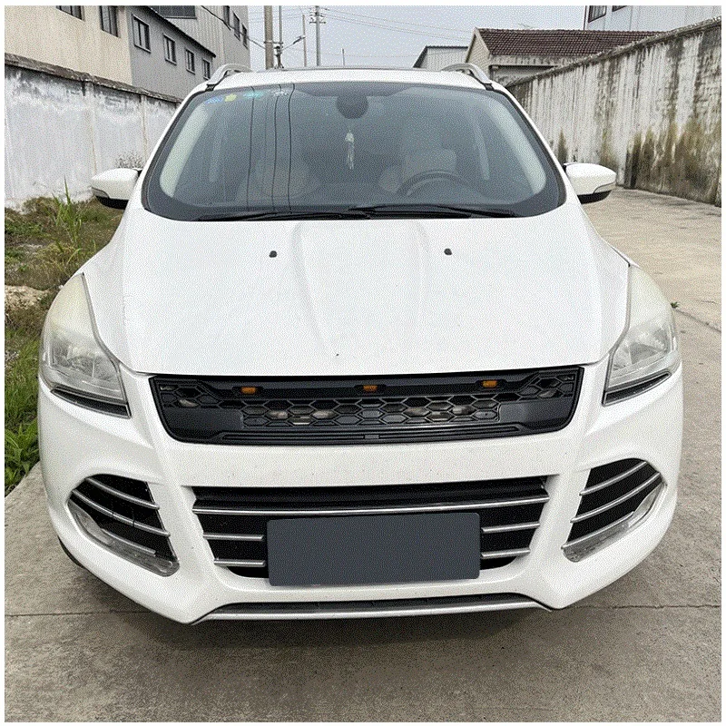 Modified Front Racing Mesh Mask Grille Fit For Kuga Escape 2013 2014 2015 Abs Grill Grills Auto Front Bumper Accessories