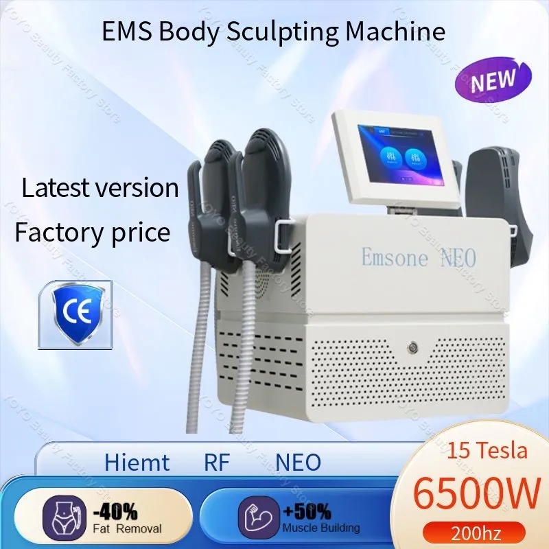 

EMSone Neo EMS Body Sculpt Machine 15 Tesla 6500W RF Muscle Stimulation Abdominal Fat Burning Slimming Shaping Pelvic Salon