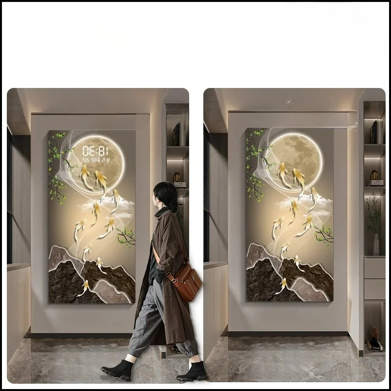 Temperature Date Wall Clock Light Aesthetic Luxury Digital Wall Clock House Living Room Orologi Da Parete Home Decoration