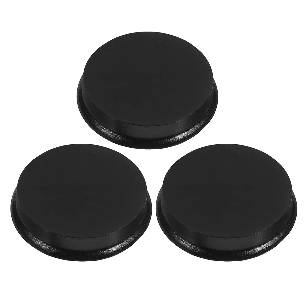 

3pcs Wooden Base For Mini Display Stand Diy Craft Bases Smooth Round Figure Showcase Sturdy Action Figure Stand Black