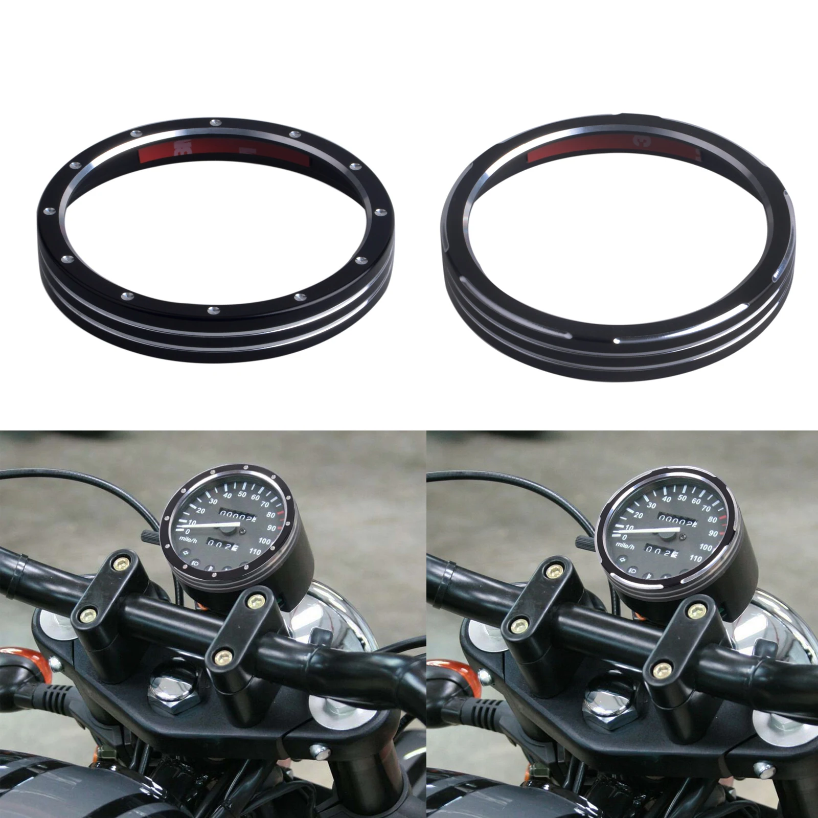 

Motorcycle Parts Speedometer Trim Bezel Triming Ring Cover CNC Aluminum For Harley Dyna Street Bob Sporster XL 883 1200 Iron