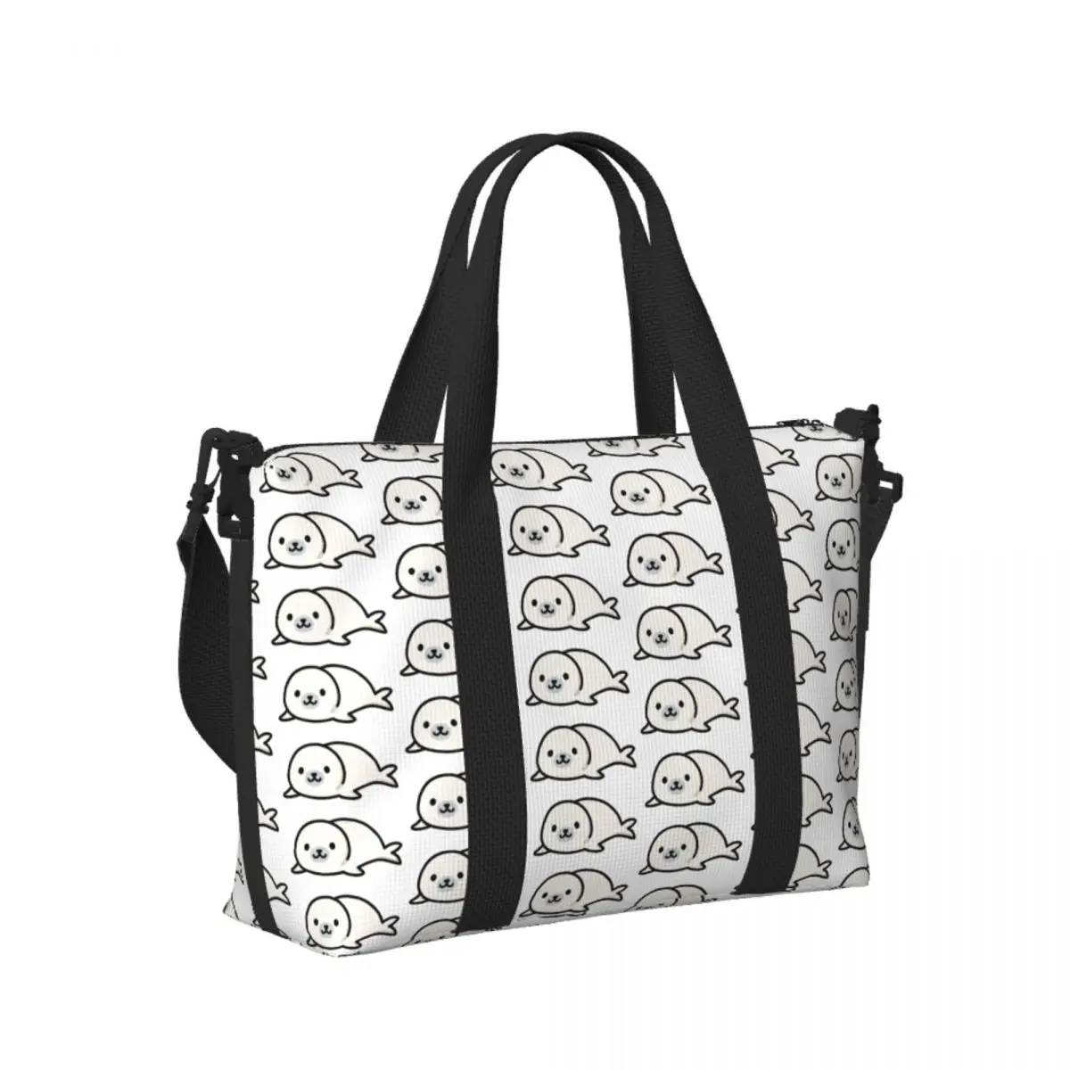 

Custom Seal Beach Travel Bag Large Capacity Tote Bags for Gym Sport Women Shopping Duffle Shoulder Bag