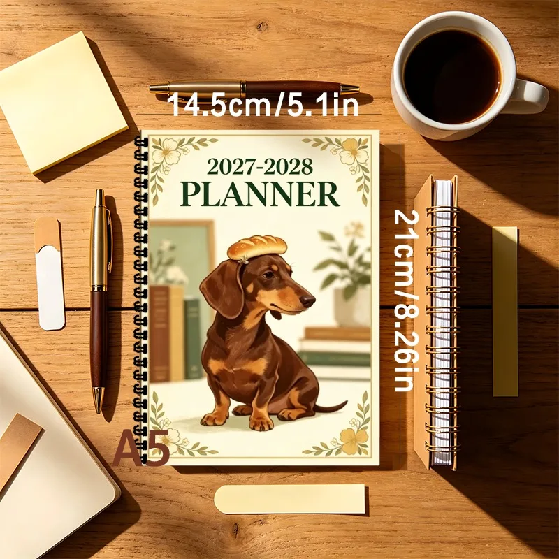 A5 2027-2028 Spiral Bound Planner, Monthly and Weekly Task Lists and Schedules, Classroom Lesson Organizer, Ideal Teacher Gifts