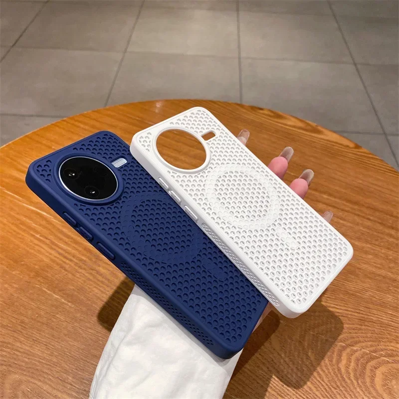 Magnetische Hülle für Xiaomi POCO F7 Ultra F7 Pro, Netz-Abwärme-Schale, Mag-safe-Ladefunktion, Matte Stoßfeste Weiche Schutzhülle – Detail 2