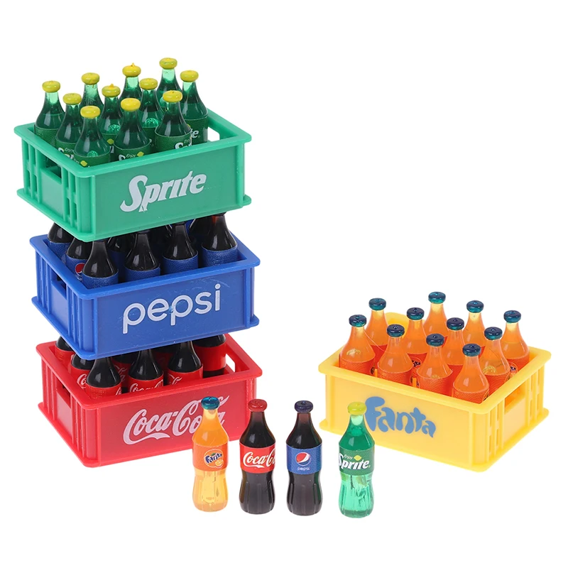 Miniture casa de muñecas 1:12, botella de bebida de simulación, accesorios de decoración, adornos, Juguetes