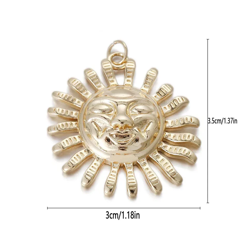 1PC fashionable and personalized copper sun angel DIY pendant accessory necklace bracelet earring accessory pendant - view 4