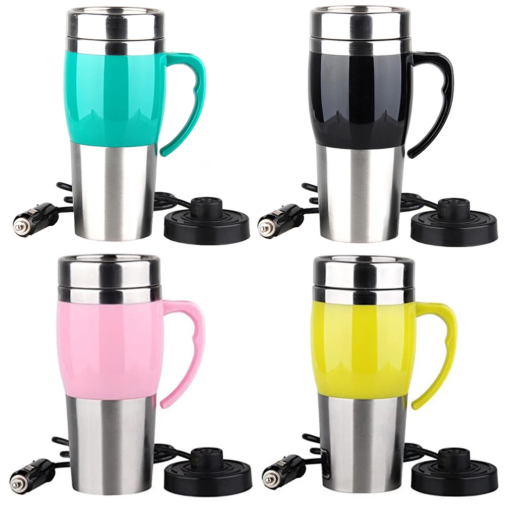 

1 set 12V 400ML Car Electric Kettle Car Heating Cup Thermos Heating Water Bottle Car Kettle Thermos for Water Tea Milk