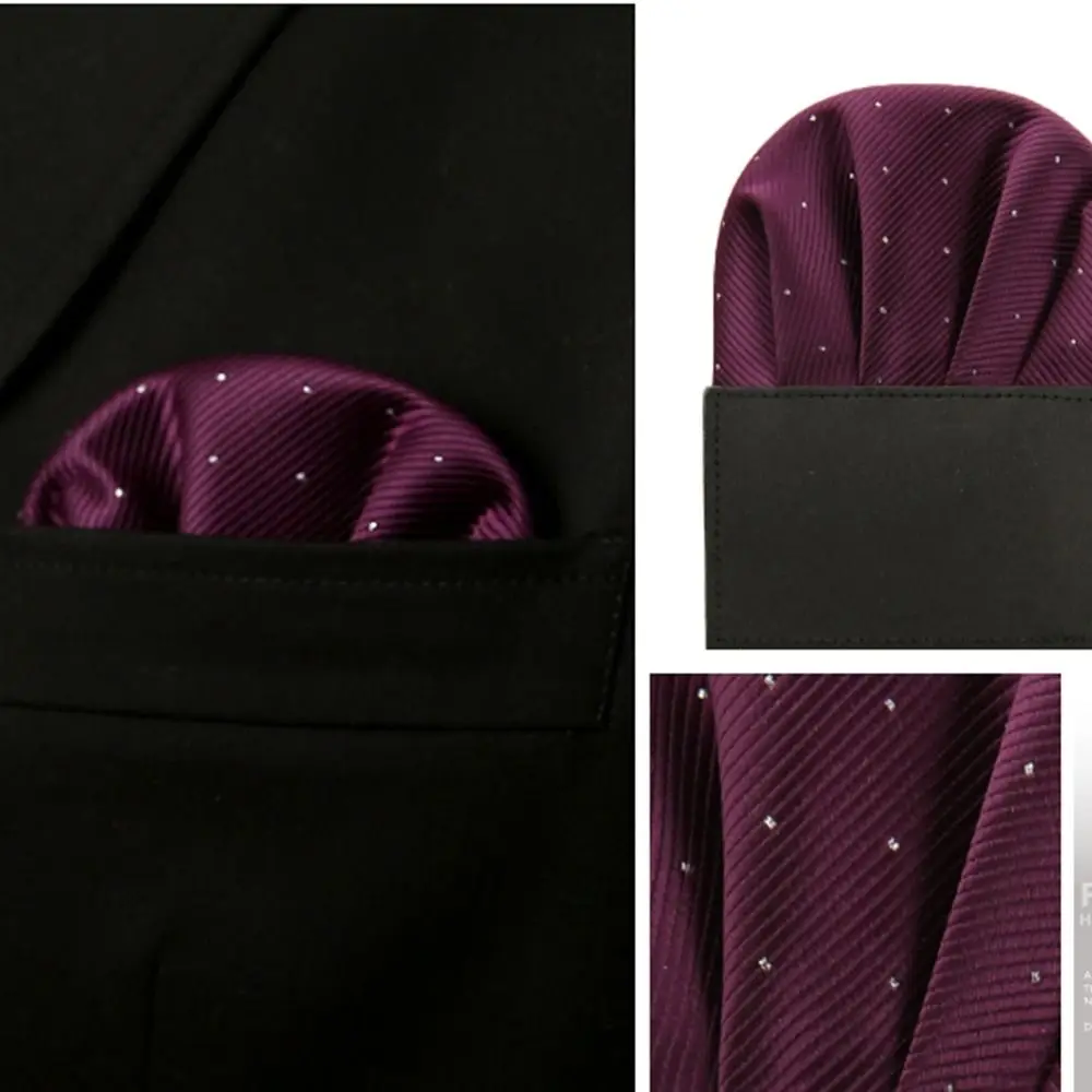 Toalla de mano de algodón para hombre, pañuelo de bolsillo coreano con lunares predoblados, Color sólido, accesorios para traje