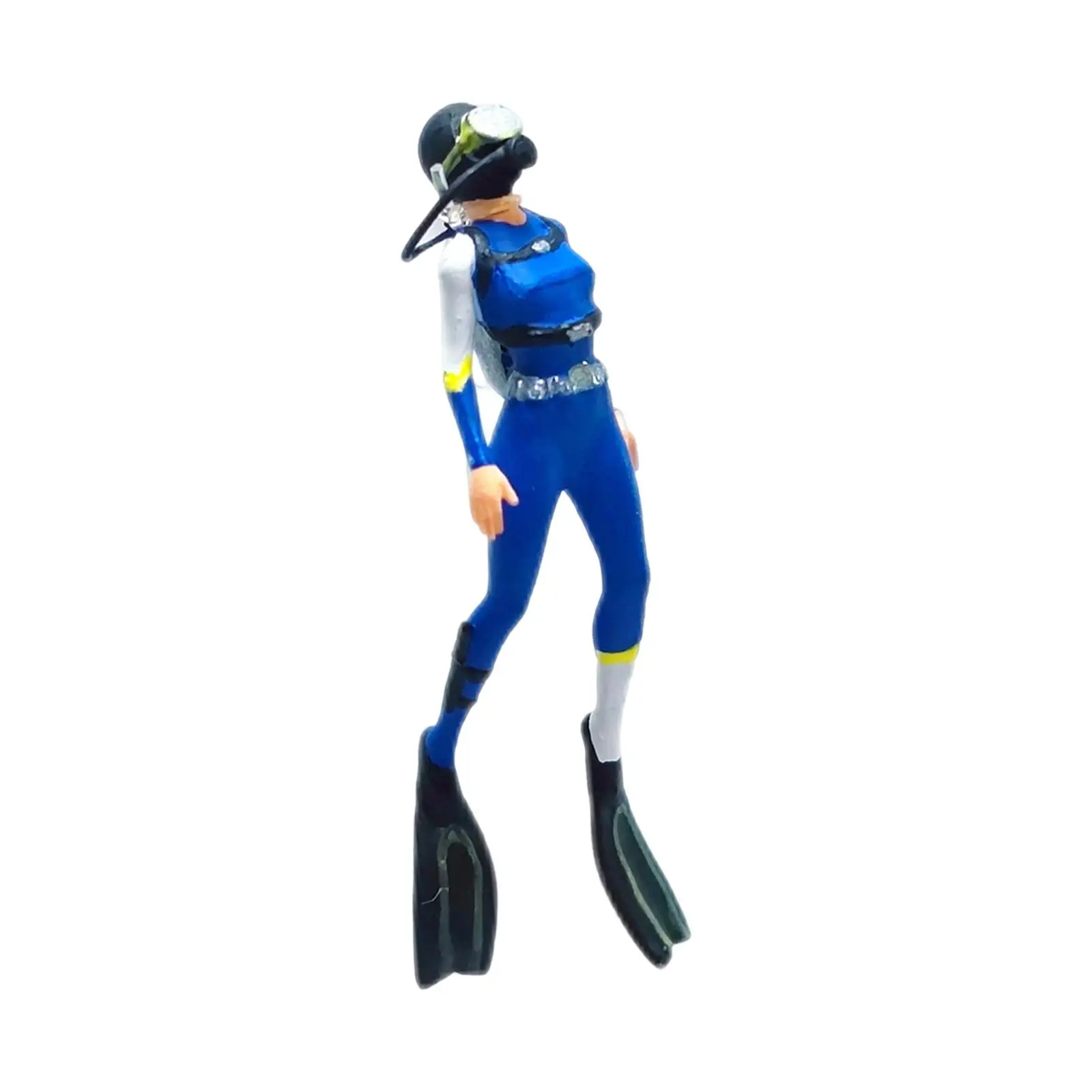 1/64 Figurine d'azione Figurine di persone per oggetti di scena fotografici in miniatura Blu