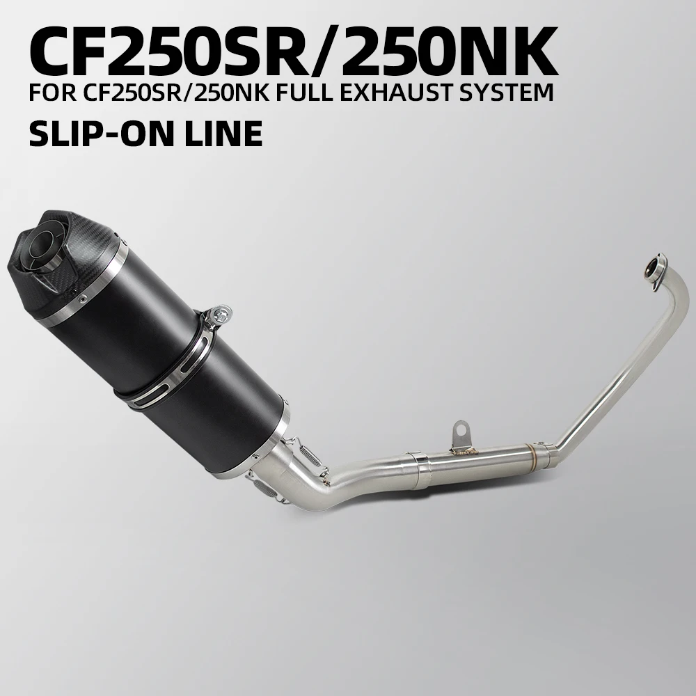 

250SR Full Exhausts System For CF MOTO 250NK 300SR 300NK Motorcycle Escape Kit Mid Tail Pipe Connection Muffler With DB Killer