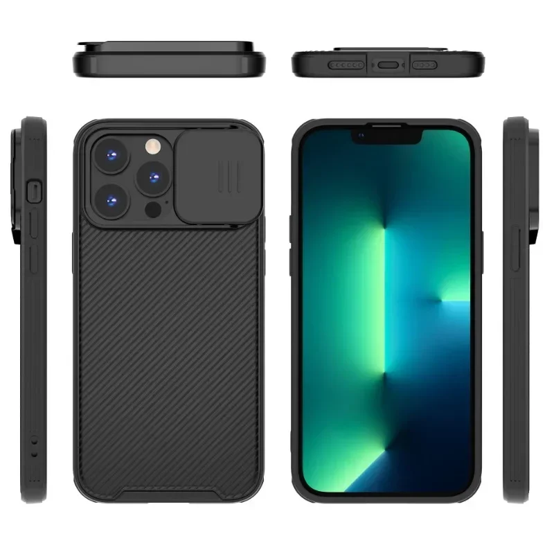 Magnetische Hülle für iPhone 17 16 16e 15 14 13 12 11 Pro Max Push-Fensterschutz-Objektivabdeckung