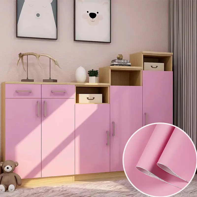 Huidgevoel dik waterdicht PVC zelfklevend behang Muebles meubelrenovatie oliebestendig keukenkasten kaststickers