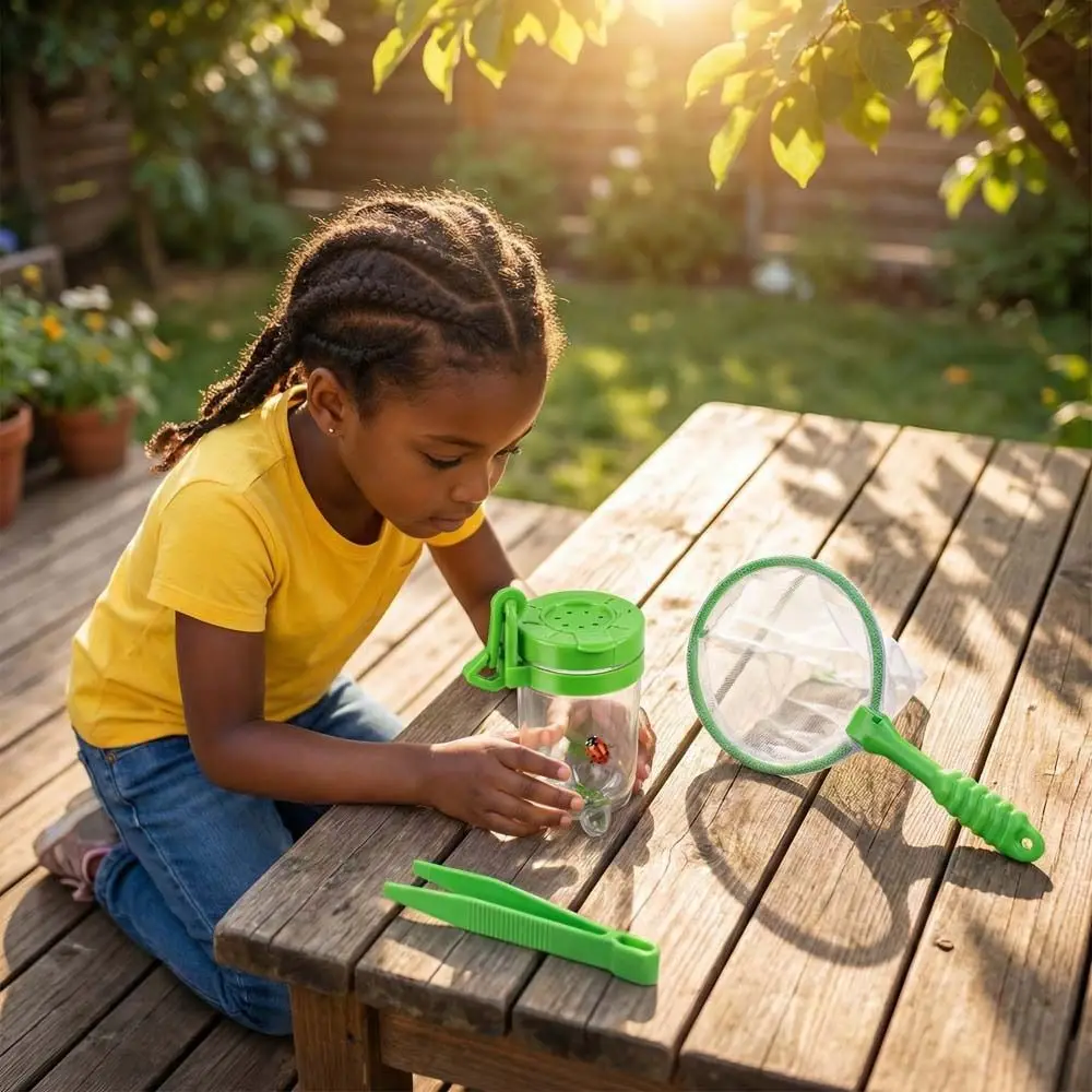 Male Jar Outdoor Adventure Set Clip Toy Tweezers Nature Exploration Tool Feeding Box Clamp Insect Cage Collector