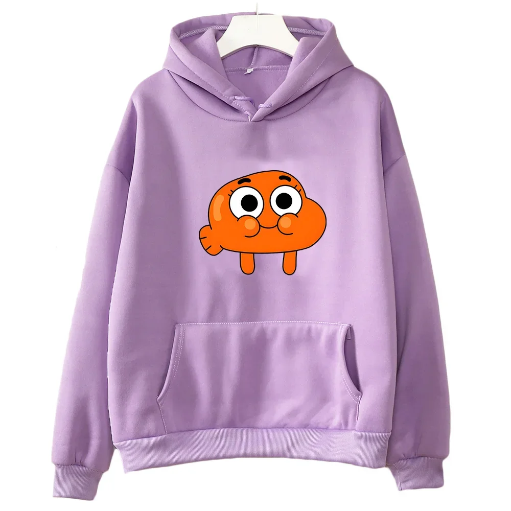 Gumball Wattersonn كارتون جرافيك مطبوعة مقنعين الرجال النساء هوديس عارضة فضفاض البلوز أربعة مواسم البلوز الشارع الشهير