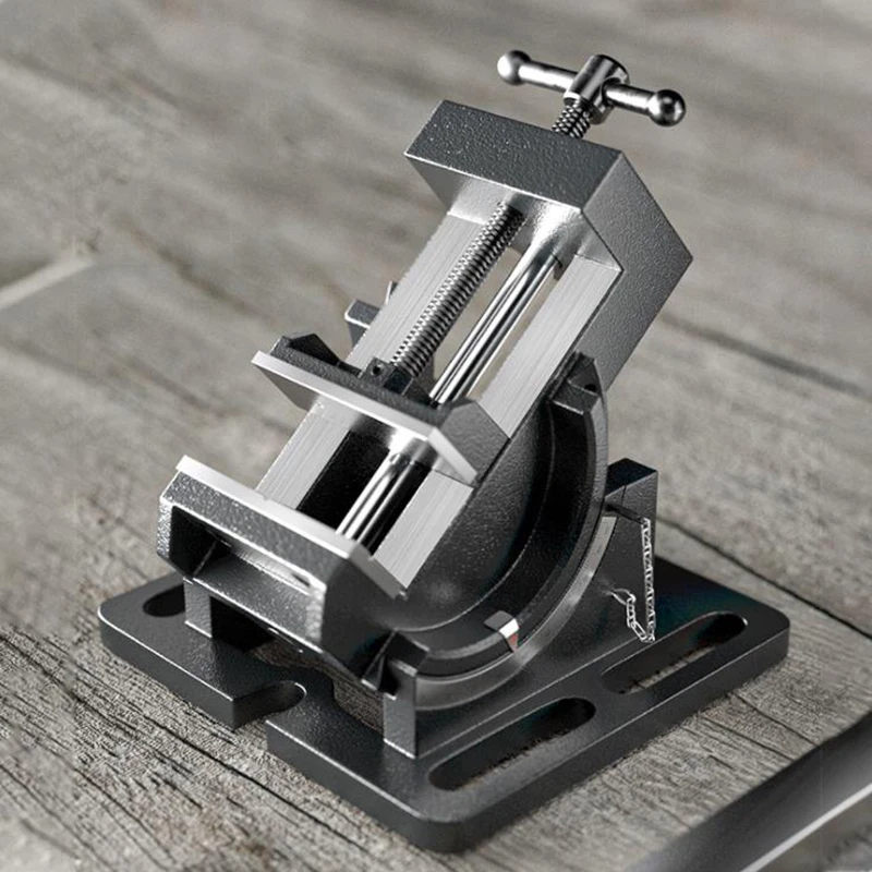 3 Inch/4 Inch Tilting Rod Angle Flat Nose Pliers Tilt Drill Press Bench Vise Bench Drill Fixture Vise