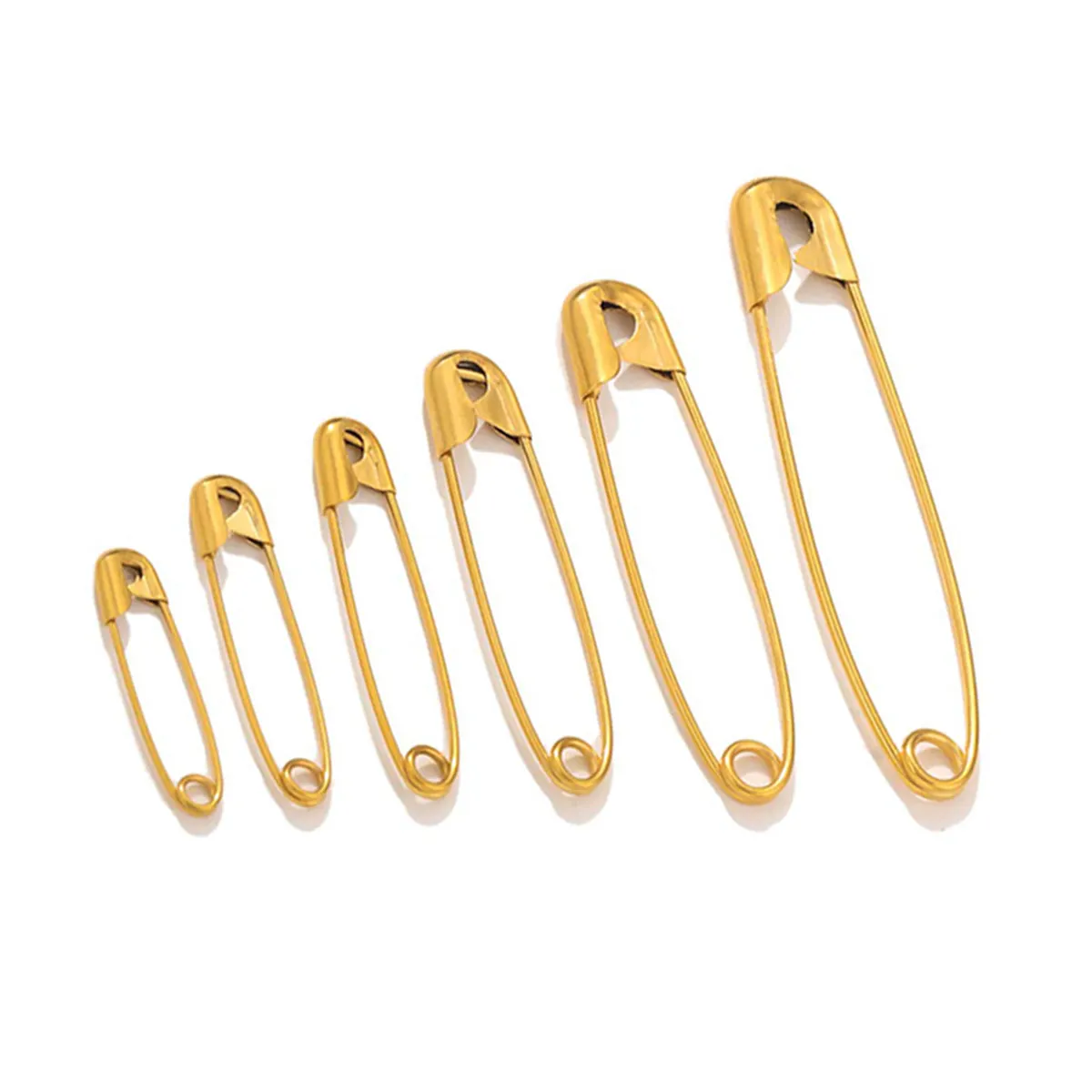 50pcs Stainless Steel Gold Plated Safety Large Pins Fabric DIY Small Brooch Clothing Jewelry Making Crafts Accessories Wholesale