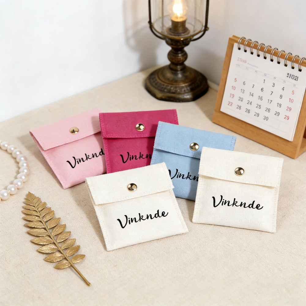 8-8cm-10-10cm-custom-logo-100pcs-soft-cotton-canvas-jewelry-snap-button-bags-navy-blue-beige-makeup-cosmetic-packaging-pouch