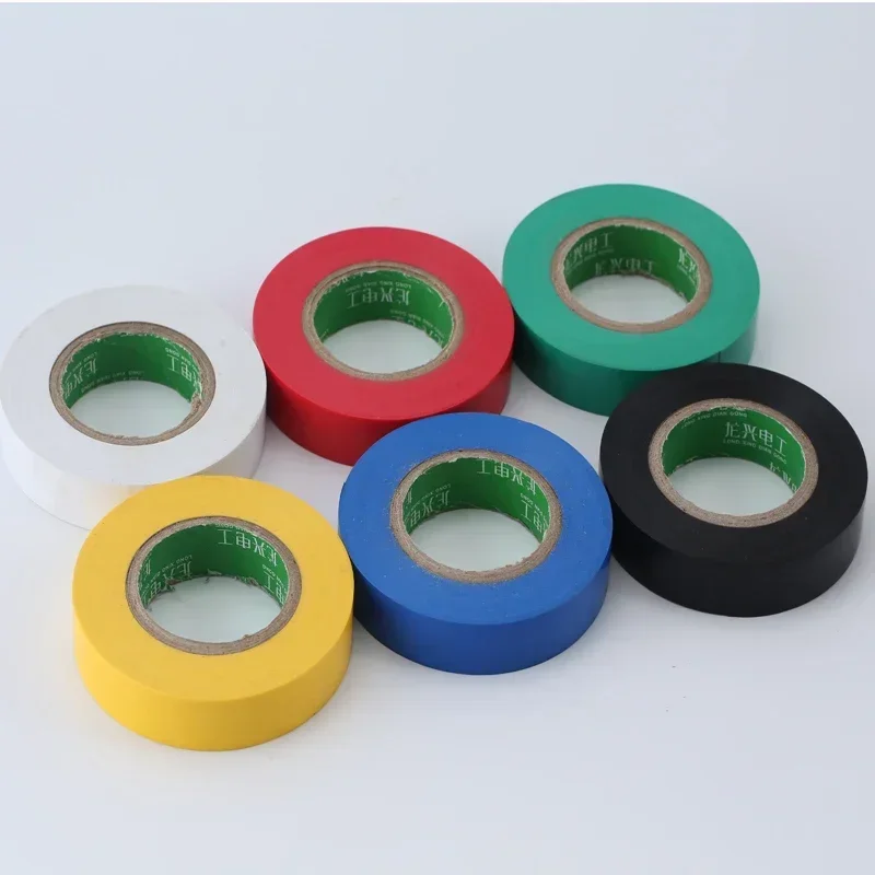 15M 30M Insulated Electrical Tape High Adhesion Waterproof Tape Red Yellow Green Blue Black Super Stick PVC Electrical Tape