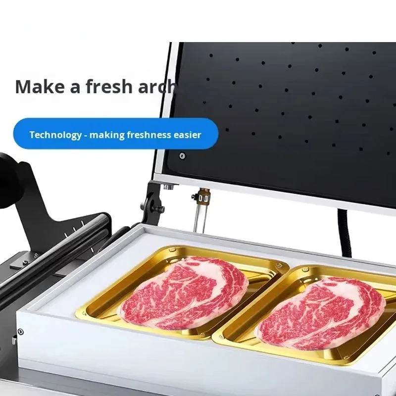 Commercial Vacuum Skin Packaging Machine Hand Press Automatic Sealer For Steak Fresh Meat Seafood Frozen Food Supermarket