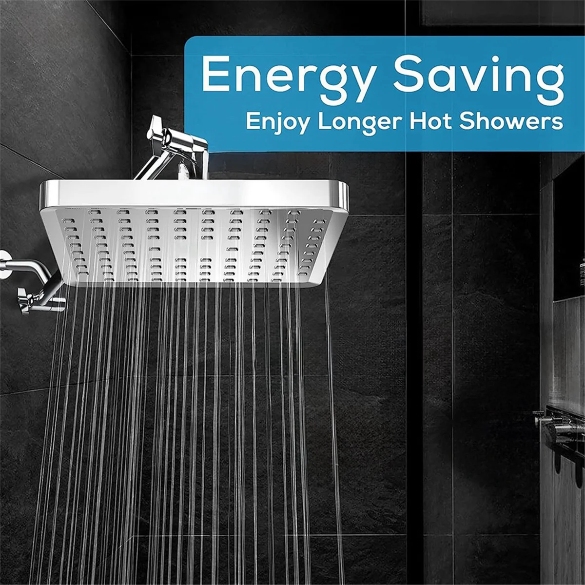 Pressure Rain Shower Head - Luxury Modern Look - the Adjustable Replacement for Your Bathroom Showerhead