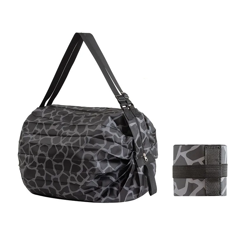 1 Stück faltbare Einkaufstaschen, faltbare Aufbewahrungstasche mit Griff, tragbare Reise-Tarnhandtaschen, große Kapazität, Nylontasche – Detail 30