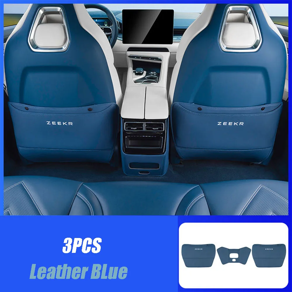 

Leather Car Rear air outlet Seat Rear Anti-Kick Mat Dust Board Decoration Protection Storage Cover For ZEEKR 001 2021 2022 2023