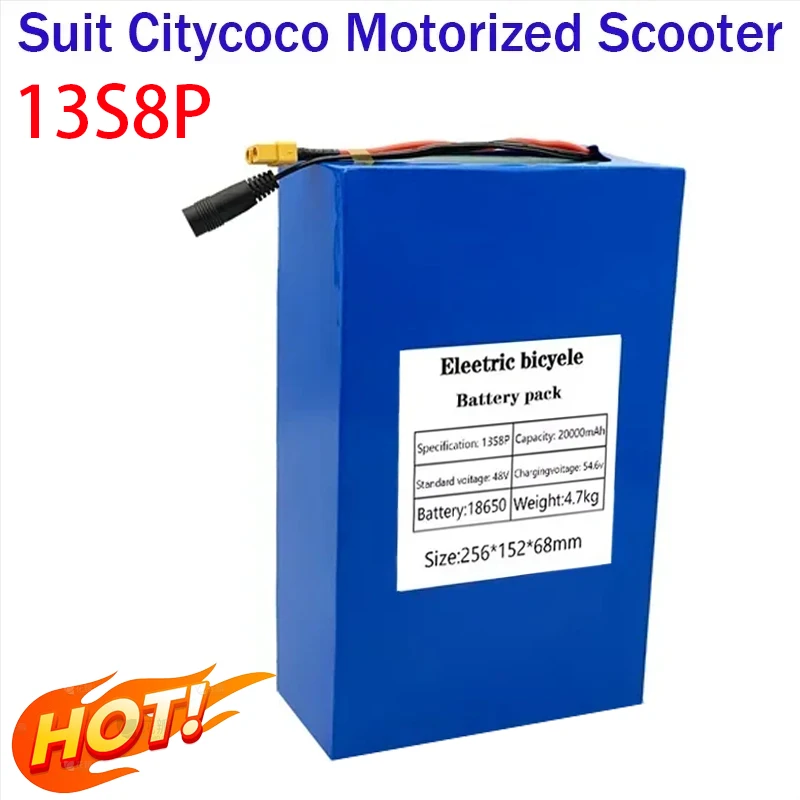 13S8P 48V 20000mAh 배터리 18650 리튬 배터리 팩 1000W 전기 자전거 배터리 내장형 50A BMS 고품질