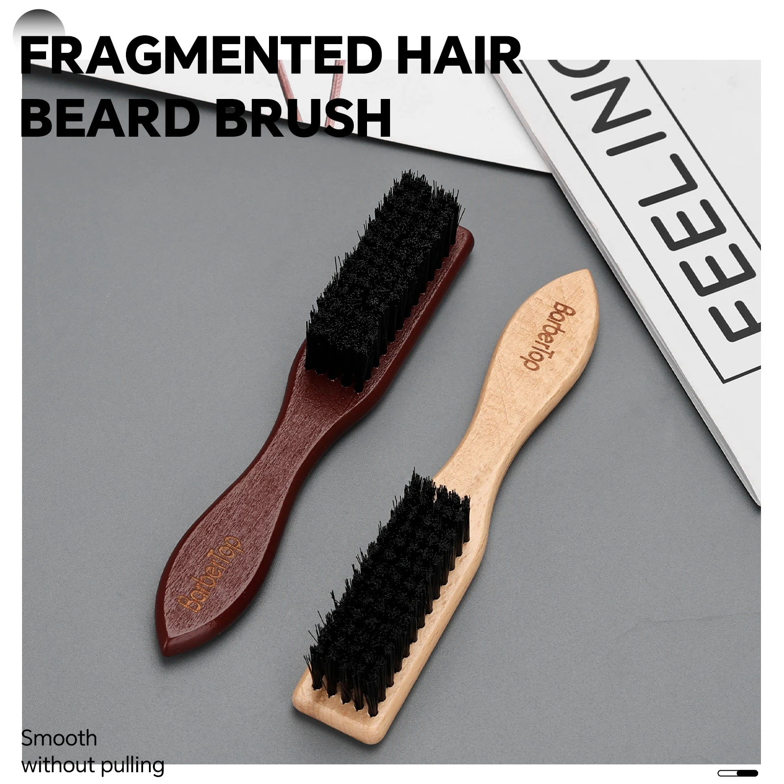

Professional Barber Beard Brush Boar Bristle Wood Handle for Men, Soft Hair Shaving Cleaning Tool for Styling Grooming Kit