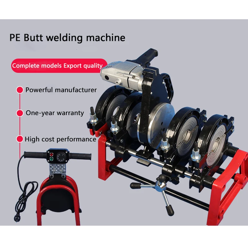 PE鋼管溶接機,手動,4輪溶接機,リモコン付き,ppr,pvd,mpp,63-160, 200