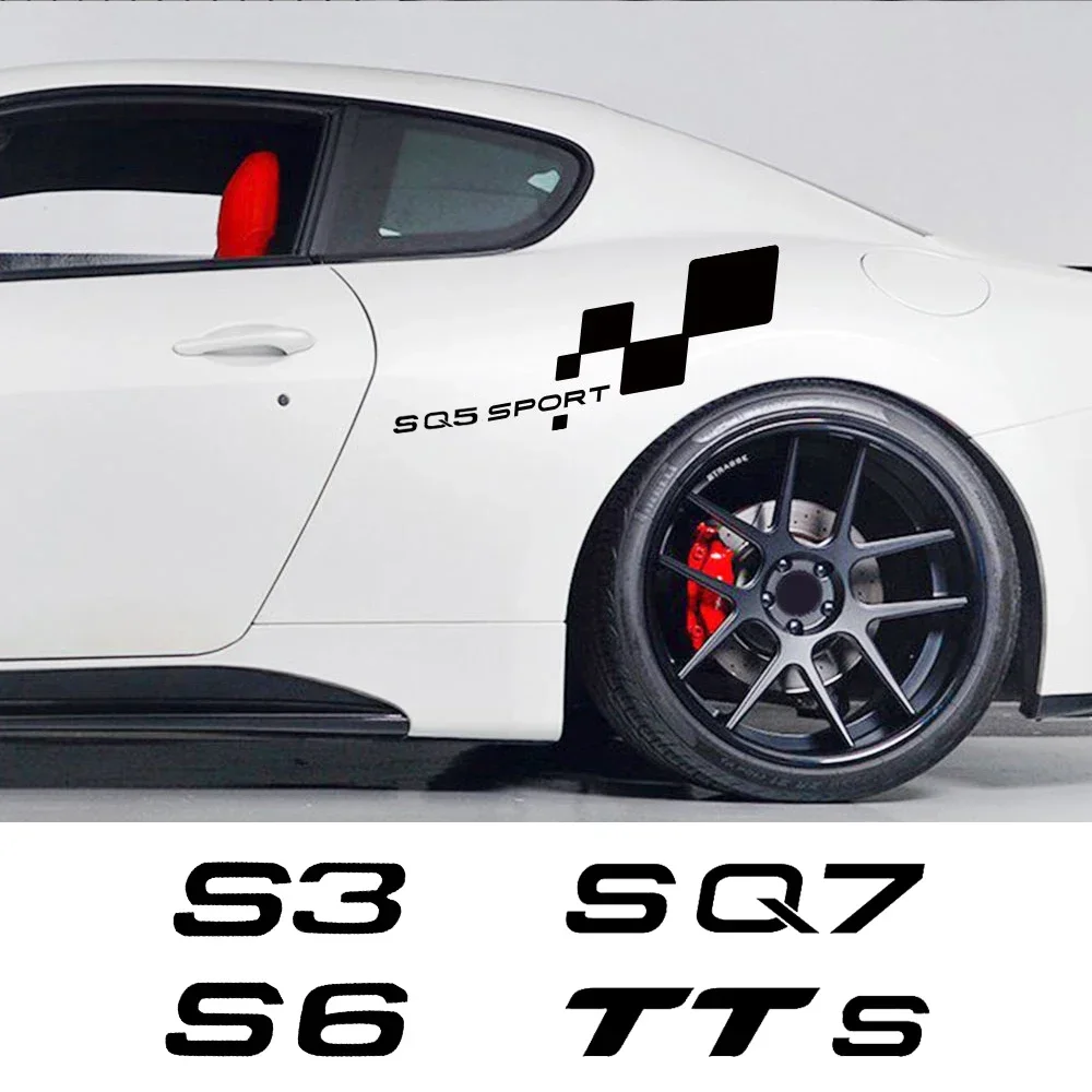 2 шт. виниловая наклейка на боковую дверь автомобиля, пленка для внешнего украшения для Audi S1 S2 S3 S4 S5 S6 S7 S8 SQ5 SQ7 TT TTS Sport Sticker 2 шт. виниловая наклейка на боковую дверь автомобиля, пленка для внешнего украшения для Audi S1 S2 S3 S4 S5 S6 S7 S8 SQ5 SQ7 TT TTS Sport Sticker