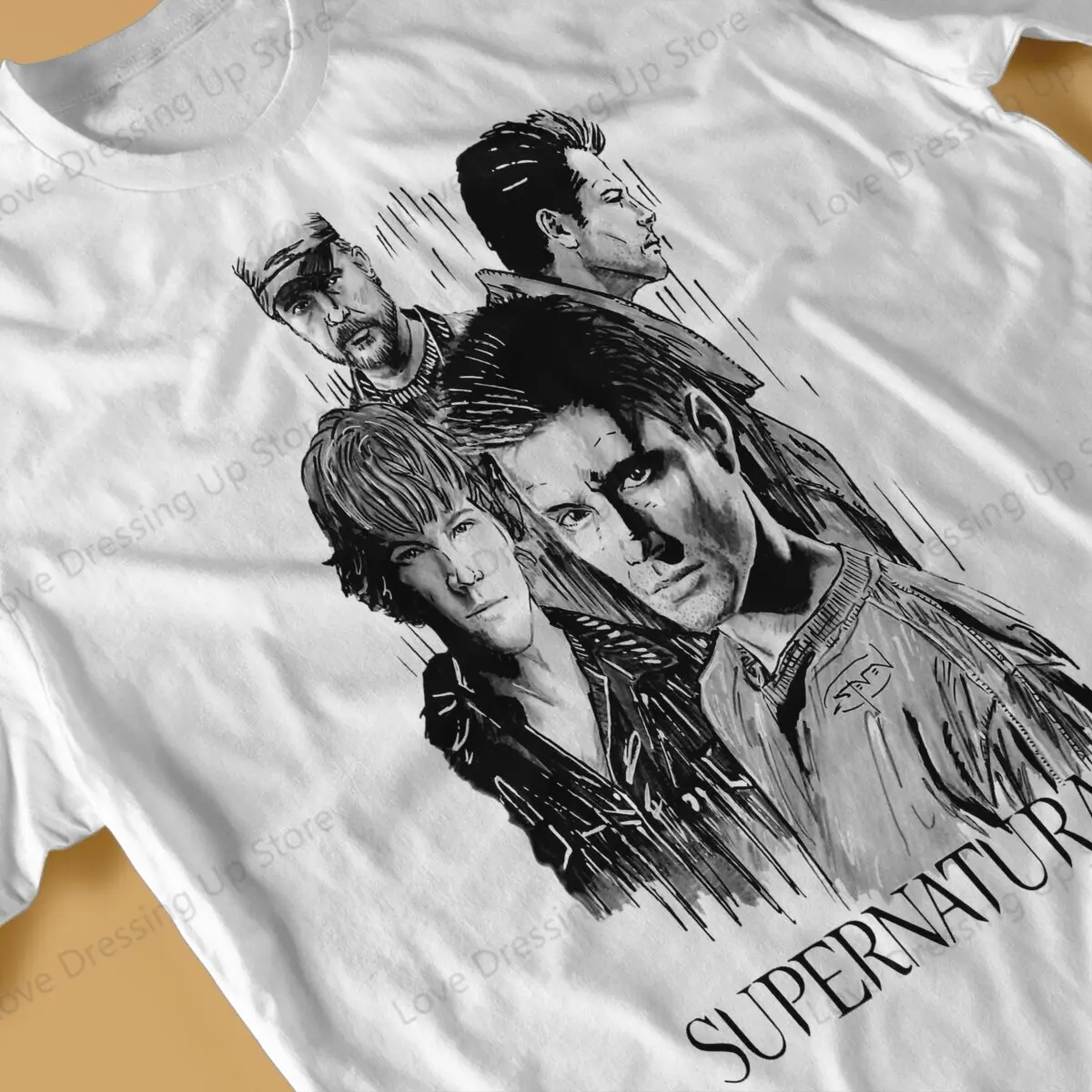 Brothers Supernatural Pure cotton printing men\'s Tshirt Short Sleeve Street Tshirts  Funny Tops
