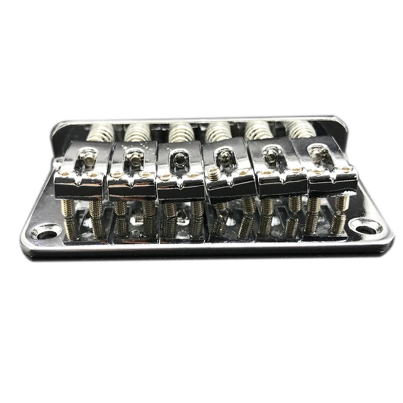 6 Saddle Hardtail Bridge Top Load 78mm Electric Guitar Bridge with Screws Heavy Guitar Accessories