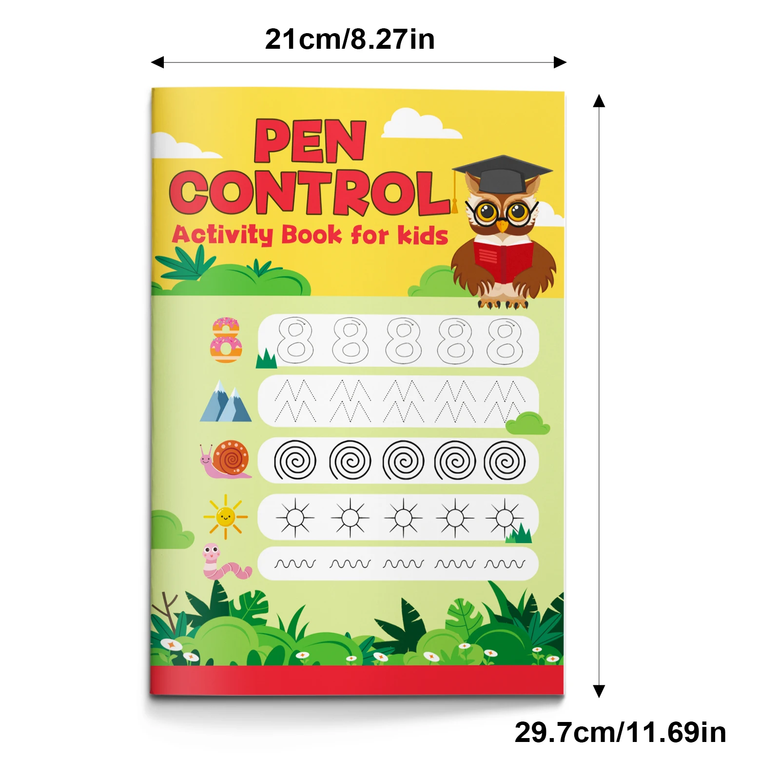 Pen Control Activity Book for Kids, Tracing Practice Workbook, Early Writing and Drawing Training Book