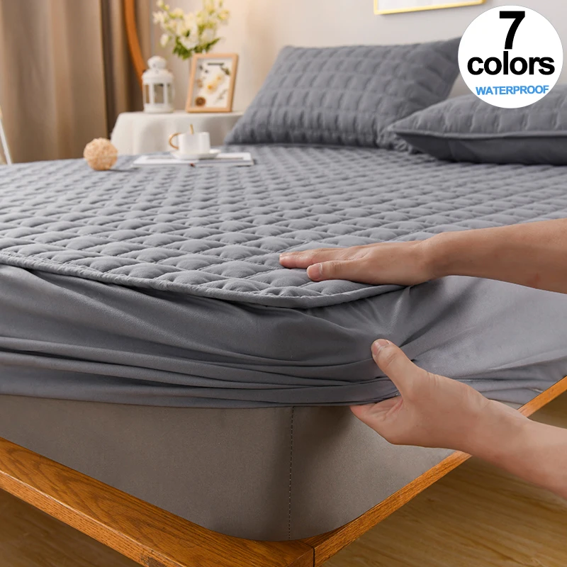 

Waterproof Mattress Cover 1Piece- Antimicrobial Silent Mattress Protector Hypoallergenic，Fits 5-28cm(2-11") Deep Mattress