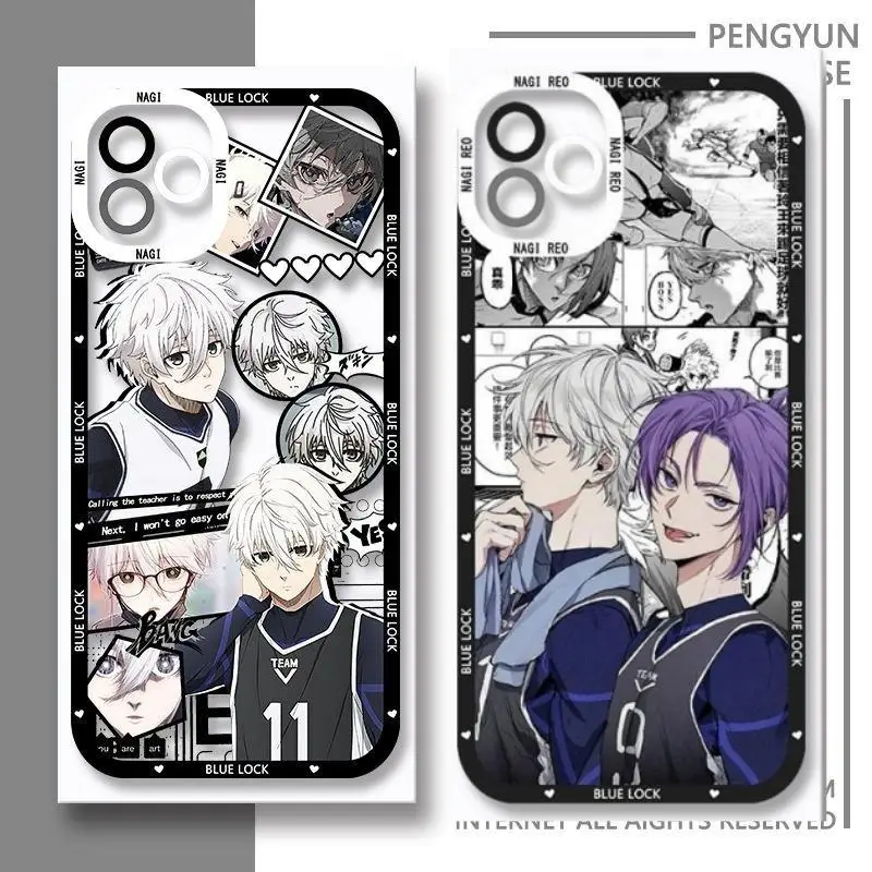 Anime Blue Lock Nagi Seishiro Case for Samusng Galaxy A54 A55 A35 A23 A24 A34 S24 Ultra S22 S23 Plus S20 S21 FE A52 A53 A14 A32